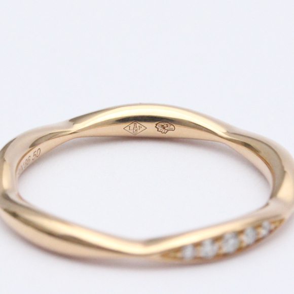 CHANELPolished  Camellia Half Eternity Diamond Ring #50 18K Pink Gold BF558039 - Picture 2 of 8